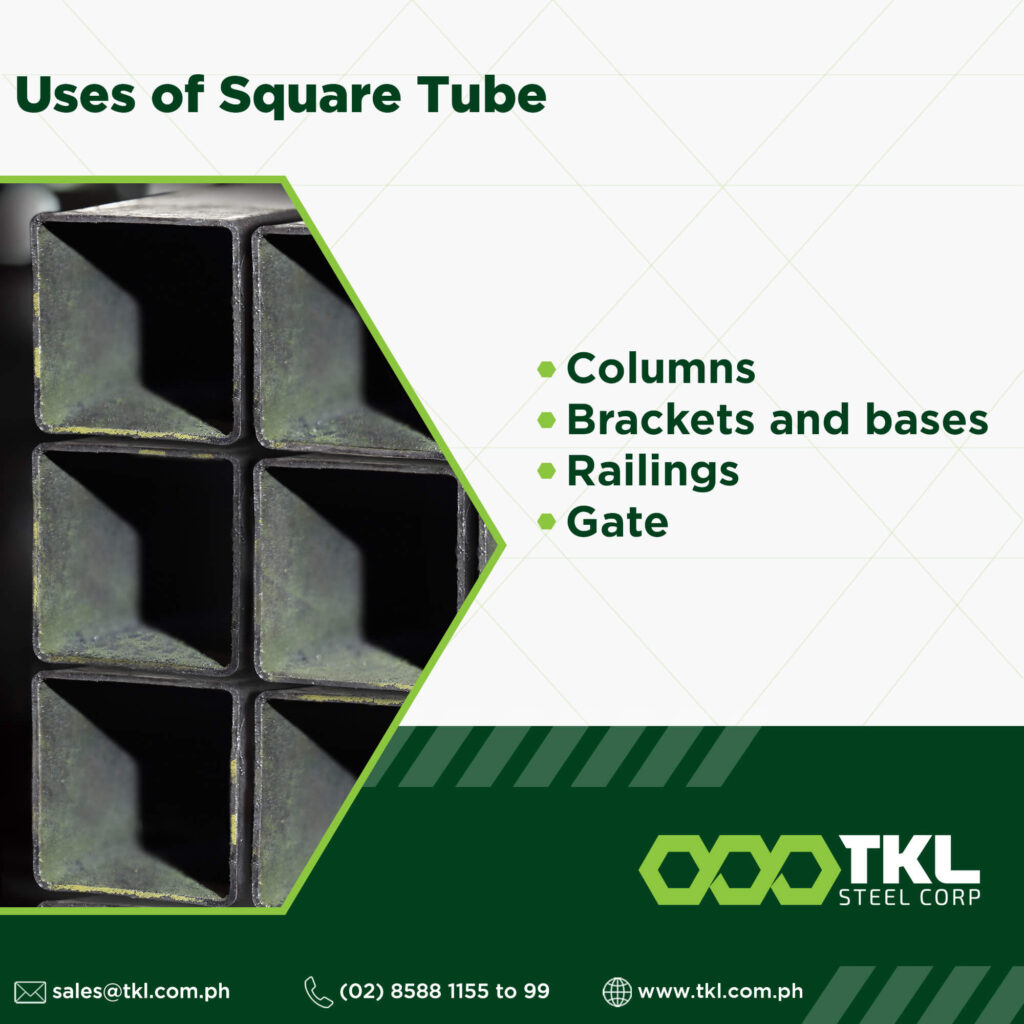 Uses of squre tube