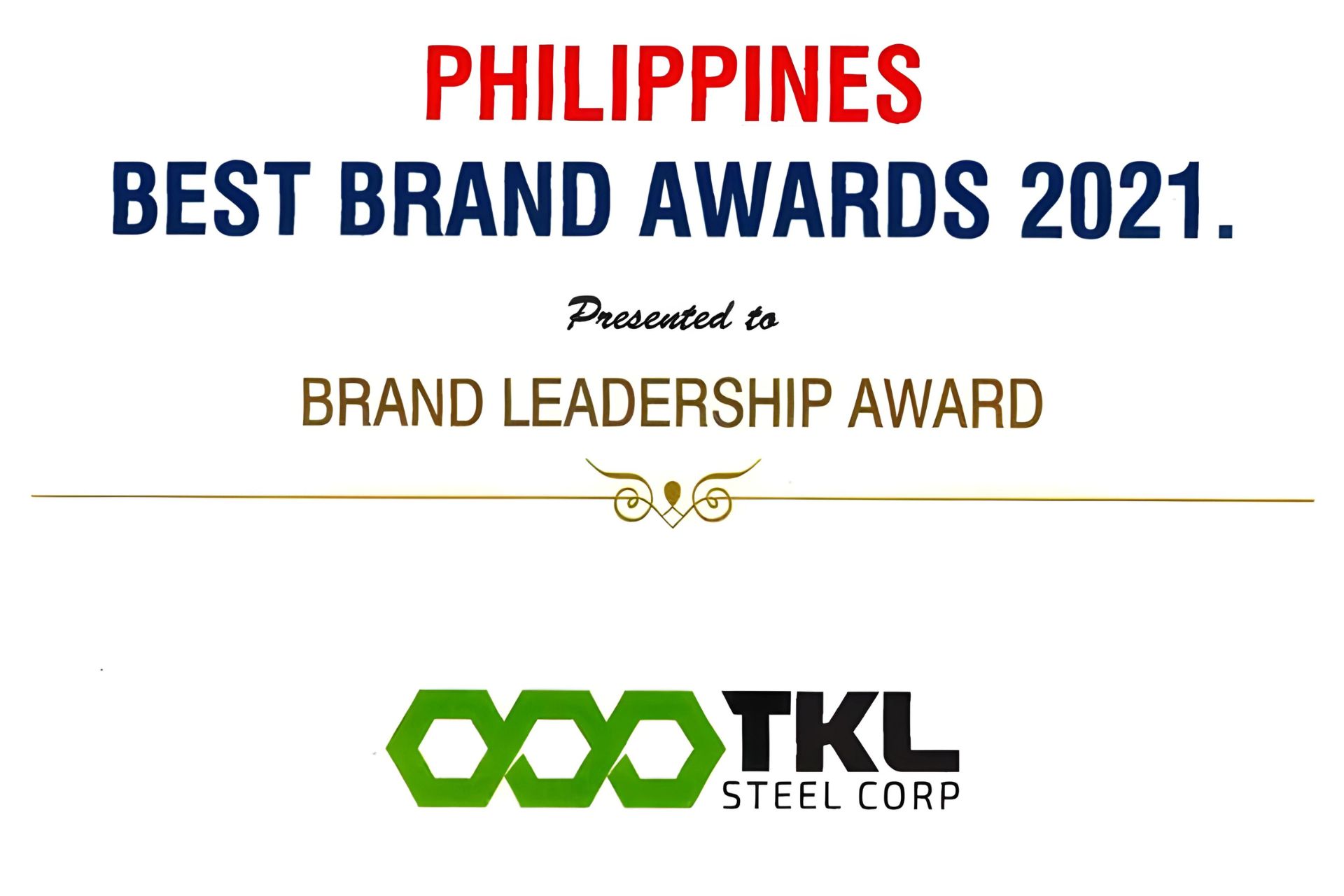 TKL Steel Corporation Awarded as one of Philippines’ Best Brands according to CMO Asia