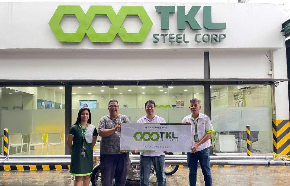 TKL donated steel materials for fabricating streetlights and CCTV posts in Brgy. 220, Manila