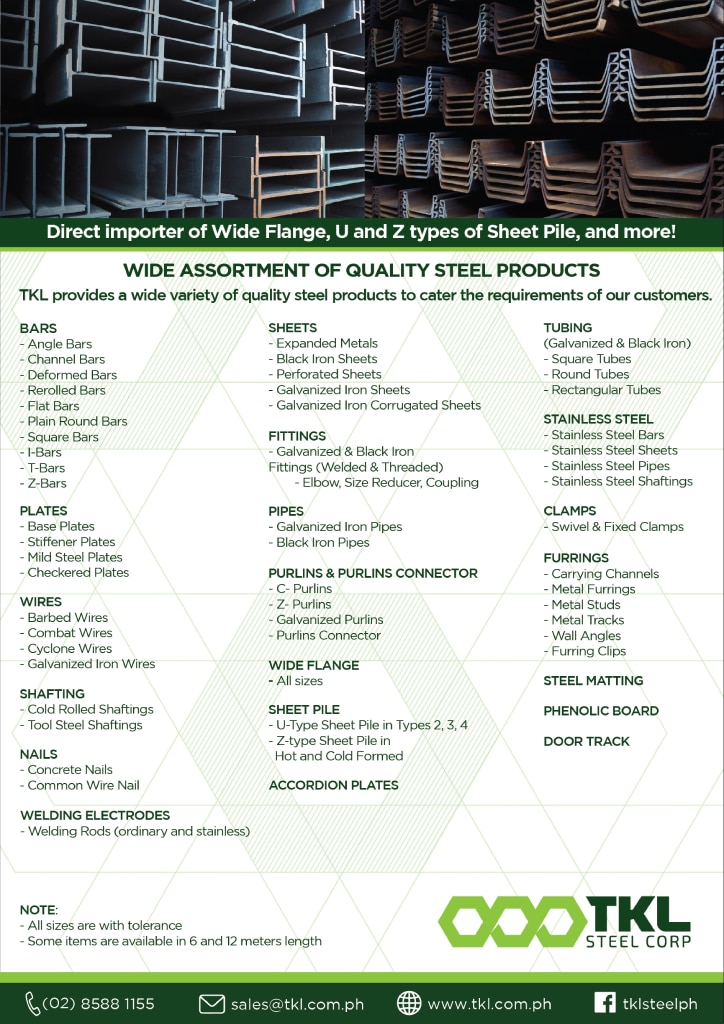 TKL Steel Corporation_product list